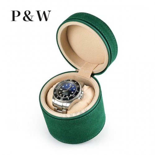 P&W 手工 磨砂皮質手錶收藏盒