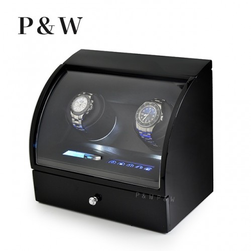 【P&W】322BB-N 手錶自動上鍊盒 木質鋼烤(2+2支裝)