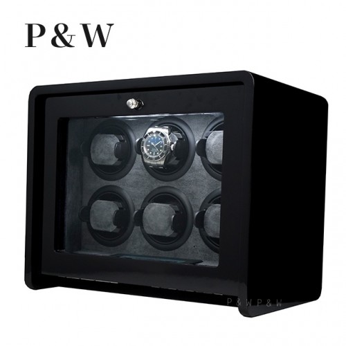 【P&W】ARC-6BBR 手錶自動上鍊盒 木質鋼烤(6支裝)