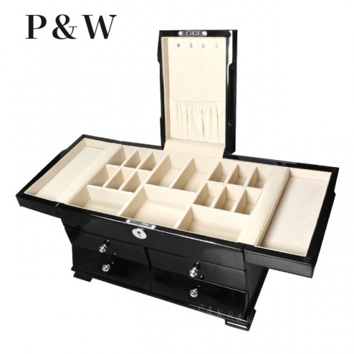 P&W 木質鋼烤 抽屜式首飾盒