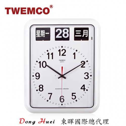TWEMCO BQ-12A  德國機芯翻頁鐘 萬年曆指針掛鐘 (中文)