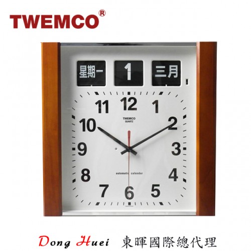 TWEMCO BQ-15 德國機芯翻頁鐘 萬年曆指針掛鐘 (中文)