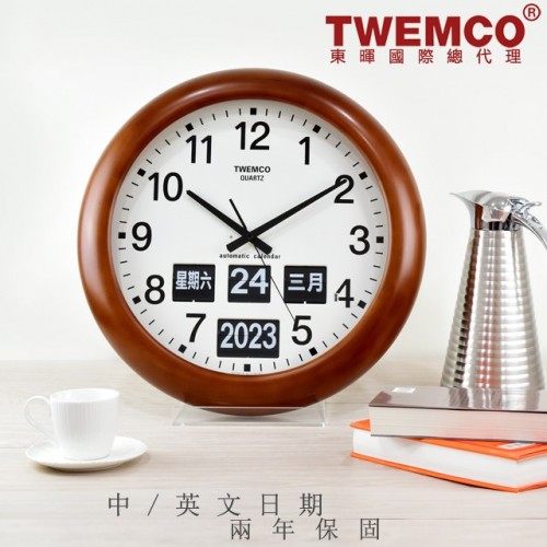 TWEMCO BQ-368 系列 德國機芯翻頁鐘 萬年曆指針掛鐘